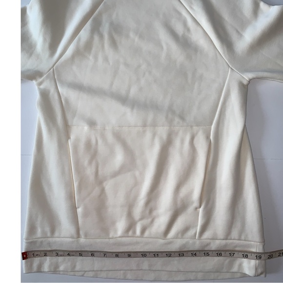 FABLETICS Zaylee Woman’s Size S Off White Funnel Neck Tunic Sweatshirt Thumbhole - Picture 8 of 11